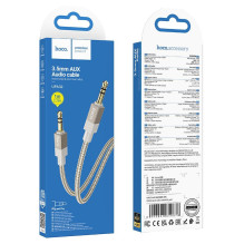 Cable AUX Jack 3,5 mm (male) to Jack 3,5 mm (male) Hoco 1 m UPA32 gold