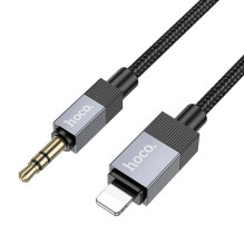 Kabelis AUX Jack 3,5 mm (kištukas) - Lightning (kištukas) Hoco UPA32A 1 m juodas