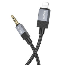 Cable AUX Jack 3,5 mm (male) to Lightning (male) Hoco 1 m UPA32A black