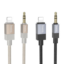 Kabelis AUX Jack 3,5 mm (kištukas) - Lightning (kištukas) Hoco UPA32A 1 m juodas