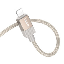 Kabelis AUX Jack 3,5 mm (kištukas) - Lightning (kištukas) Hoco UPA32A, 1 m, auksinis