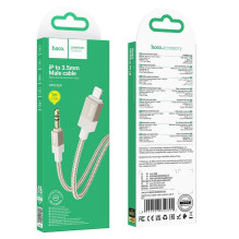 Kabelis AUX Jack 3,5 mm (kištukas) - Lightning (kištukas) Hoco UPA32A, 1 m, auksinis