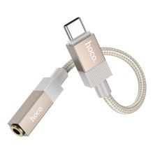 Adapteris AUX USB C (vyras) - Jack 3,5 mm (lizdas) Hoco UPA32C auksinis Adapteris AUX USB C (vyras) - Jack 3,5 mm (lizdas) Hoco UPA32C auksinis