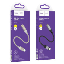 Adapteris AUX USB C (vyras) - Jack 3,5 mm (lizdas) Hoco UPA32C auksinis Adapteris AUX USB C (vyras) - Jack 3,5 mm (lizdas) Hoco UPA32C auksinis