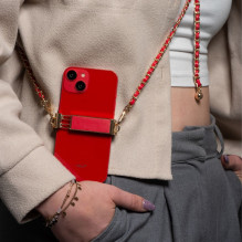 Chain / Rope with holder GLAMOUR fit all models 80mm max width RED Chain / Rope with holder GLAMOUR fit all models 80mm max width RED