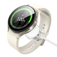 Belaidis įkroviklis Hoco 2,5W USB C, suderinamas su Apple Watch ir Samsung Watch CW59, baltas
