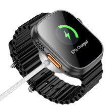 Belaidis įkroviklis Hoco 2,5W USB C, suderinamas su Apple Watch ir Samsung Watch CW59, baltas