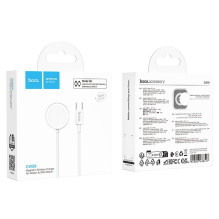 Belaidis įkroviklis Hoco 2,5W USB C, suderinamas su Apple Watch ir Samsung Watch CW59, baltas