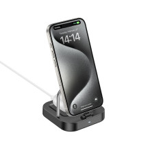 Desktop charger Hoco 2in1 USB C PD QC 3A 30W + wireless charging 5W CQ16B black