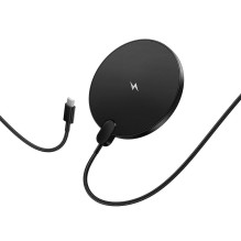 Wireless charger Hoco 15W with cable USB C and digital display CW62 black