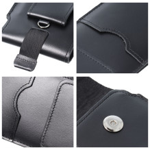 ROYAL - Leather universal flap pocket / black - Size 2XL - IPHONE 6 PLUS / SAMSUNG A52 / XIAOMI REDMI NOTE 10 ROYAL - Leather universal flap pocket / black - Size 2XL - IPHONE 6 PLUS / SAMSUNG A52 / XIAOMI REDMI NOTE 10