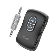 Automobilinis „Bluetooth“ siųstuvas „Hoco E73 PRO“ juodas, 3,5 mm jungtimi