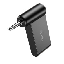Belaidis automobilio imtuvas Hoco AUX Bluetooth lizdas 3,5 mm E58 juodas