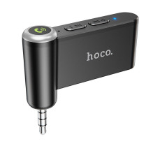 Belaidis automobilio imtuvas Hoco AUX Bluetooth lizdas 3,5 mm E58 juodas