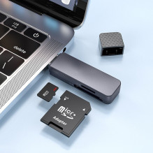 Card reader SD / TF Hoco USB A 2.0 HB45 metal gray