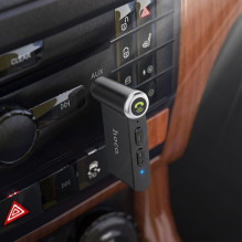 Belaidis automobilio imtuvas Hoco AUX Bluetooth lizdas 3,5 mm E58 juodas
