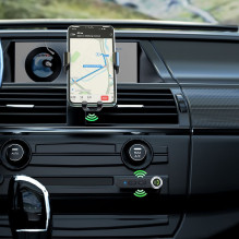 Belaidis automobilio imtuvas Hoco AUX Bluetooth lizdas 3,5 mm E58 juodas
