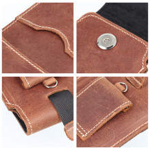 ROYAL Crazy Horse - Leather universal flap pocket / brown - Size XL - IPHONE 11 / 12 / 13 / SAMSUNG S7 EDGE ROYAL Crazy Horse - Leather universal flap pocket / brown - Size XL - IPHONE 11 / 12 / 13 / SAMSUNG S7 EDGE