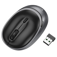 Wireless mouse Hoco 2,4G 1600 dpi GM34 black metal gray