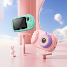 Digital kids camera with selfie function Hoco 1MP 2,0" HD Ready DV205 pink
