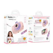 Digital kids camera with selfie function Hoco 1MP 2,0" HD Ready DV205 pink