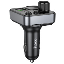 Automobilinis „Bluetooth“ siųstuvas Hoco 2 x USB A + USB C QC3.0 PD 48W E86 juodas
