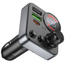 Automobilinis „Bluetooth“ siųstuvas Hoco 2 x USB A + USB C QC3.0 PD 48W E86 juodas