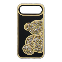 „iPhone 17 AIR“ dėklas, auksinis meškiuko formos