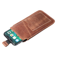 ROYAL Crazy Horse - Leather universal pull-up pocket / brown - Size L - IPHONE 6 / 7 / 8 ROYAL Crazy Horse - Leather universal pull-up pocket / brown - Size L - IPHONE 6 / 7 / 8