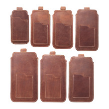 ROYAL Crazy Horse - Leather universal pull-up pocket / brown - Size L - IPHONE 6 / 7 / 8 ROYAL Crazy Horse - Leather universal pull-up pocket / brown - Size L - IPHONE 6 / 7 / 8