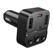 Car transmitter bluetooth Hoco USB A + USB C QC PD 35W E87 black Car transmitter bluetooth Hoco USB A + USB C QC PD 35W E87 black
