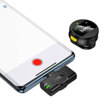 Belaidis mikrofonas USB C Hoco L21 juodas
