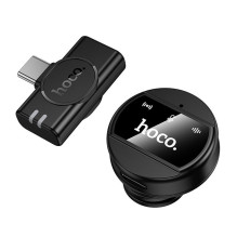 Belaidis mikrofonas USB C Hoco L21 juodas