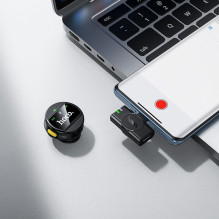 Belaidis mikrofonas USB C Hoco L21 juodas