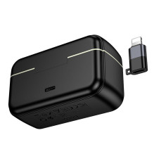 Belaidžiai mikrofonai 2in1 „Lightning“ / USB C Hoco L22, juodi