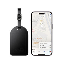 Lokatorius, suderinamas su „Apple Find My Hoco E91H“, skirtas lagaminui, juodas