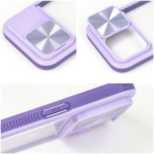 „iPhone 15 PLUS“ slankiklio dėklas, violetinis „iPhone 15 PLUS“ slankiklio dėklas, violetinis