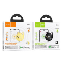 Lokatorius, suderinamas su „Apple Find My Hoco“ katės formos E91D, juodas
