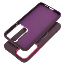 Case for Samsung A57 Frame Mag Cover compatible with MagSafe purple
