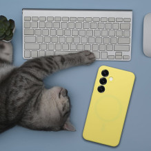 „Honor 400 SMART“ silikoninis 2 mm dėklas, suderinamas su „MagSafe“, geltonas „Honor 400 SMART“ silikoninis 2 mm dėklas, suderinamas su „MagSafe“, geltonas