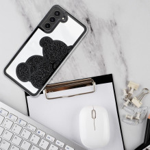 „Samsung S26 PLUS“ dėklas, juodas, meškiukas „Samsung S26 PLUS“ dėklas, juodas, meškiukas