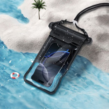 Vandeniui atsparus telefono dėklas Hoco BAG31, juodas