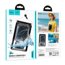 Vandeniui atsparus telefono dėklas Hoco BAG32, juodas