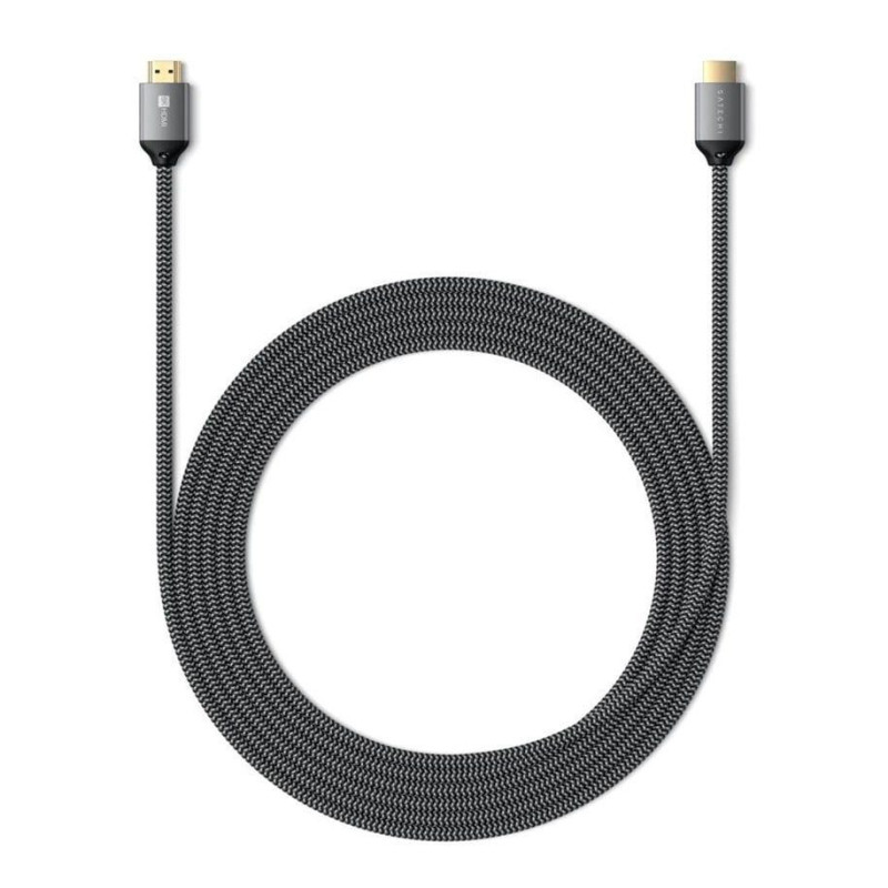 HDMI į HDMI Satechi 2.1 versijos 8K / 60Hz arba 4K / 120Hz kabelis, 2 m, ST-8KHC2MM, pilkos spalvos