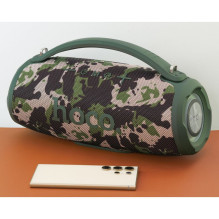 Wireless speaker LED 2 x 20W 4h Hoco HA4 camouflage green