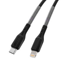 Cable USB C to Lightning Forcell F-Energy PD 3A 27W Carbon 1 m CB-01C black