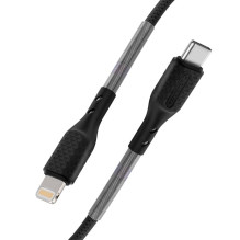 Cable USB C to Lightning Forcell F-Energy PD 3A 27W Carbon 1 m CB-01C black