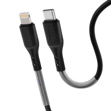 Cable USB C to Lightning Forcell F-Energy PD 3A 27W Carbon 1 m CB-01C black
