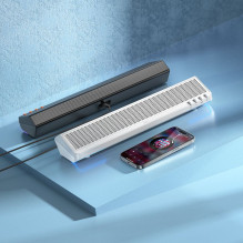 Belaidė kolonėlė 2 x 3W Hoco 2in1 BS66 balta Belaidė kolonėlė 2 x 3W Hoco 2in1 BS66 balta
