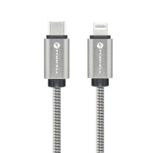 Laidas USB C - Lightning Forcell F-Energy PD 3A 27W metalinis 1 m C238 sidabrinis Laidas USB C - Lightning Forcell F-Energy PD 3A 27W metalinis 1 m C238 sidabrinis